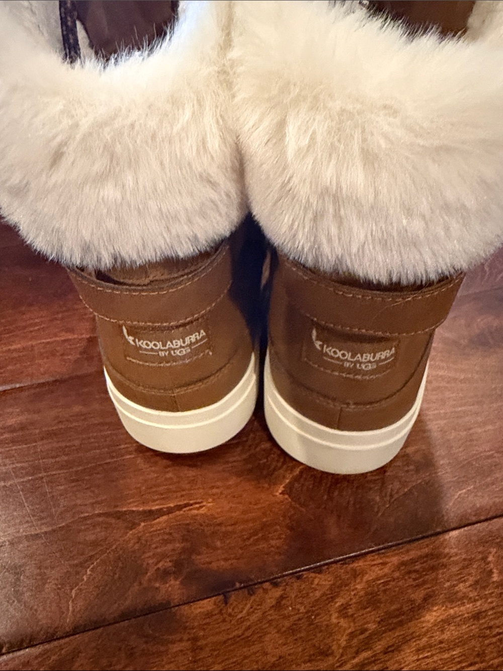 Koolaburra Brown Lace-Up Faux-Fur Collar Winter Boots - Picture 3 of 3
